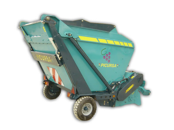 Vine Shoot Mulcher with large capacity tipping catcher